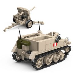 THIRDPARTY 300010 BRUN MACHINE GUN CARRIER/QF 2 POUND CANNON 1:35 tỷ lệ 1:35 bộ đồ chơi xếp lắp ráp ghép mô hình Military Army BREN GUN CARRIER ORDNANCE QF 2-POUNDER Quân Sự Bộ Đội 389 khối