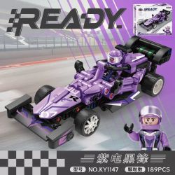 Kazi KY1147 1147 SUPERCAR MÁT MẺ MẶT TRƯỚC MÀU ĐEN TÍM ĐUA CÔNG THỨC F1 XE ĐIỆN TRỞ bộ đồ chơi xếp lắp ráp ghép mô hình Technic Kỹ Thuật Công Nghệ Cao Mô Hình Phương Tiện 189 khối