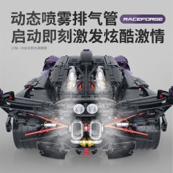 GULY 10643 CHIẾC XE THỂ THAO THIÊN THẠCH BUGATTI MÀU TÍM LA MÃ 1 8 bộ đồ chơi xếp lắp ráp ghép mô hình Technic Kỹ Thuật Công Nghệ Cao Mô Hình Phương Tiện 3300 khối