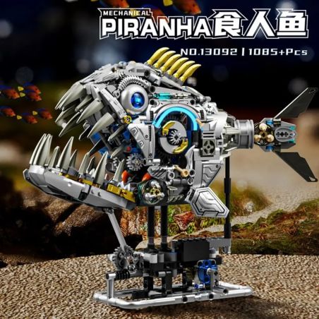 BEAUTY AND 13092 PIRANHA CƠ HỌC bộ đồ chơi xếp lắp ráp ghép mô hình MECHANICAL PIRANHA 1085 khối