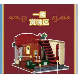 WEKKI 516700 THỊ TRẤN SHIGUANG CÂU LẠC BỘ RƯỢU VANG BORDEAUX bộ đồ chơi xếp lắp ráp ghép mô hình Creator Sáng Tạo