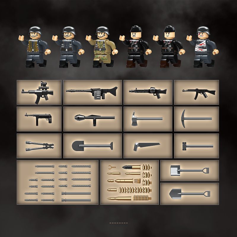 QuanGuan 100308 Quan Guan 100308 GERMAN TIGER P TANK VK 45 01 (P) bộ đồ chơi xếp lắp ráp ghép mô hình Military Army PANZERKAMPFWAGEN VI TIGER(P) Quân Sự Bộ Đội 1531 khối