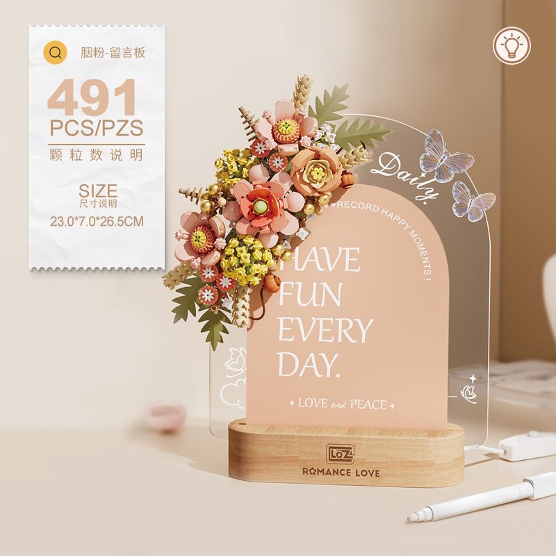 LOZ 4120 BẢNG TIN ROUGE bộ đồ chơi xếp lắp ráp ghép mô hình Arts & Crafts 491 khối