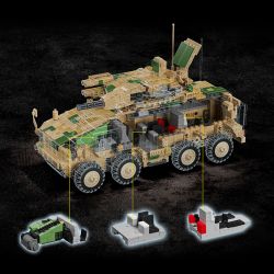 12GO 96010 625E SHELL TÍCH HỢP XE PHÒNG KHÔNG bộ đồ chơi xếp lắp ráp ghép mô hình Military Army Quân Sự Bộ Đội 2558 khối