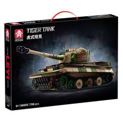 LE YI 66083 TIGER TANK bộ đồ chơi xếp lắp ráp ghép mô hình Military Army Quân Sự Bộ Đội 706 khối
