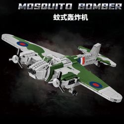 LE YI 66079 MÁY BAY NÉM BOM MUỖI bộ đồ chơi xếp lắp ráp ghép mô hình Military Army MOSQUITO BOMBER Quân Sự Bộ Đội