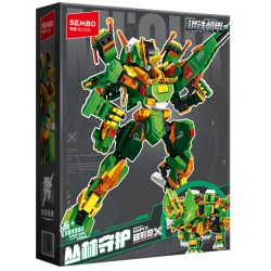 SEMBO 103392 THÉP MECHA ĐỘI GUARDIAN JUNGLE TEUNSAUR ĐÃ BIẾN ĐỔI bộ đồ chơi xếp lắp ráp ghép mô hình 645 khối