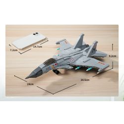 KEEPPLEY 23201 VŨ KHÍ HẠNG NẶNG CÓ SỨC MẠNH LỚN MÁY BAY CHIẾN ĐẤU DỰA TRÊN TÀU SÂN J-15T 1:65 tỷ lệ 1:65 bộ đồ chơi xếp lắp ráp ghép mô hình Military Army Quân Sự Bộ Đội 446 khối