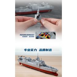 KEEPPLEY 23202 VŨ KHÍ HẠNG NẶNG CỦA SỨC MẠNH LỚN TYPE 055 KẺ HỦY DIỆT 1 585 tỷ lệ 1:585 bộ đồ chơi xếp lắp ráp ghép mô hình Military Army Quân Sự Bộ Đội 447 khối