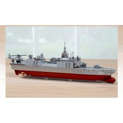 KEEPPLEY 23202 VŨ KHÍ HẠNG NẶNG CỦA SỨC MẠNH LỚN TYPE 055 KẺ HỦY DIỆT 1 585 tỷ lệ 1:585 bộ đồ chơi xếp lắp ráp ghép mô hình Military Army Quân Sự Bộ Đội 447 khối