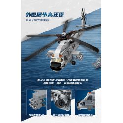 KEEPPLEY 23203 VŨ KHÍ HẠNG NẶNG CÓ SỨC MẠNH LỚN MÁY BAY TRỰC THĂNG Z-20J 1:55 tỷ lệ 1:55 bộ đồ chơi xếp lắp ráp ghép mô hình Military Army Quân Sự Bộ Đội 457 khối