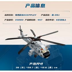 KEEPPLEY 23203 VŨ KHÍ HẠNG NẶNG CÓ SỨC MẠNH LỚN MÁY BAY TRỰC THĂNG Z-20J 1:55 tỷ lệ 1:55 bộ đồ chơi xếp lắp ráp ghép mô hình Military Army Quân Sự Bộ Đội 457 khối