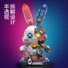 QIWU 89147 CYBERPUNK CƠ HỌC HALF BODY DISASSISHING PSERENCE RABBIT TIẾN TRIỂN NHANH CHÓNG bộ đồ chơi xếp lắp ráp ghép mô hình MECHANIE RABBIT 1377 khối