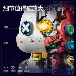 QIWU 89147 CYBERPUNK CƠ HỌC HALF BODY DISASSISHING PSERENCE RABBIT TIẾN TRIỂN NHANH CHÓNG bộ đồ chơi xếp lắp ráp ghép mô hình MECHANIE RABBIT 1377 khối