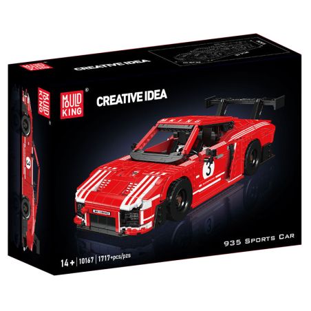 MouldKing 10167 Mould King 10167 CHIẾC XE THỂ THAO PORSCHE 935 bộ đồ chơi xếp lắp ráp ghép mô hình Creator 935 SPORTS CAR Sáng Tạo 1717 khối