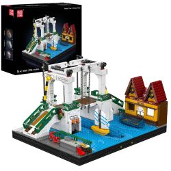 MouldKing 16068 Mould King 16068 CẦU THỊ TRẤN BẮC ÂU bộ đồ chơi xếp lắp ráp ghép mô hình Creator NORDIC TOWN FOLDING BRIDGE Sáng Tạo 2066 khối