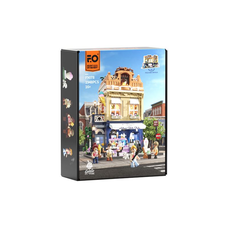 Lumibricks FunWhole F9078 Gelato Store Xếp hình lắp ráp ghép mô hình Cửa hàng kem