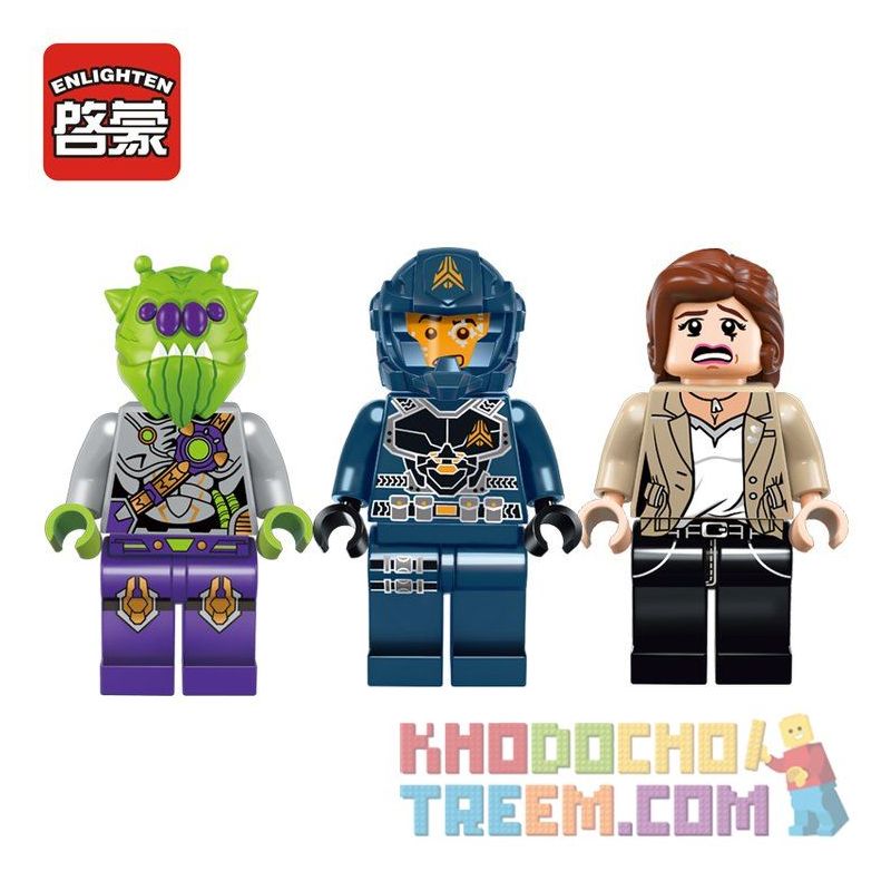 Enlighten 1608 Qman 1608 non  MÁY BAY BẠCH TUỘC CỦA NGƯỜI NGOÀI HÀNH TINH bộ đồ chơi xếp lắp ráp ghép mô hình Space Adventure SPACE ADVENTURE AGAINST ALIEN ATTACK Thám Hiểm Không Gian 230 khối