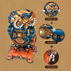 JIESTAR JJ9171 9171 STEAMPUNK OWL bộ đồ chơi xếp lắp ráp ghép mô hình 3210 khối