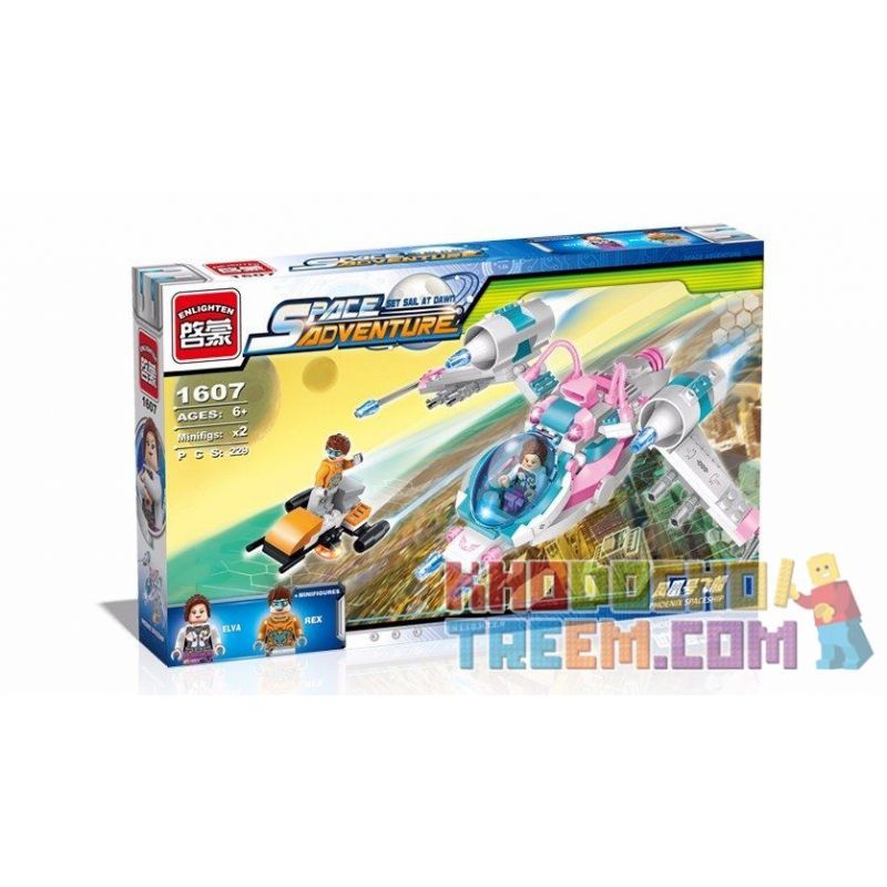 Enlighten 1607 Qman 1607 non  PHI THUYỀN KHÔNG GIAN bộ đồ chơi xếp lắp ráp ghép mô hình Space Adventure SPACE ADVENTURE PHOENIX SPACESHIP Thám Hiểm Không Gian 229 khối