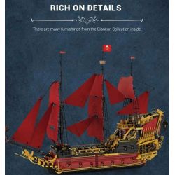 REOBRIX 66049 NỮ HOÀNG ANNE TRẢ THÙ bộ đồ chơi xếp lắp ráp ghép mô hình Pirates Of The Caribbean REVENGE SAILING SHIP Cướp Biển Vùng Caribe 5666 khối