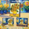 ZHEGAO LZ8344 8344 BỨC TRANH KHUNG ẢNH HƯỚNG DƯƠNG bộ đồ chơi xếp lắp ráp ghép mô hình Art PIXEL STYLE SUNFLOWER 3504 khối