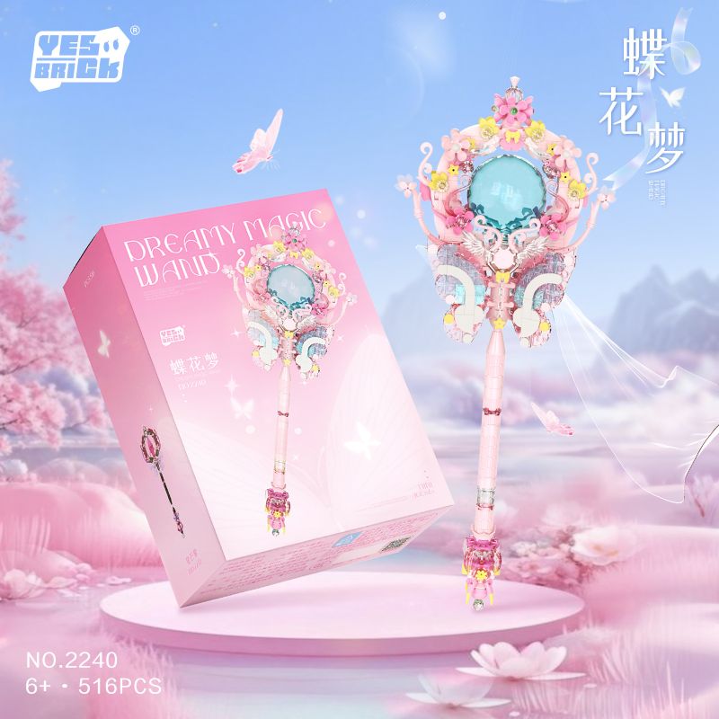WEILE CREATION 2240 BƯỚM HOA TRONG MƠ NHÂN VIÊN THẦN TIÊN bộ đồ chơi xếp lắp ráp ghép mô hình 516 khối