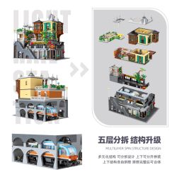 JIESTAR 89129 NHÀ GA ĐƯỜNG SẮT ĐÔ THỊ bộ đồ chơi xếp lắp ráp ghép mô hình Creator CITY LIGHT RAIL STATION Sáng Tạo 3692 khối