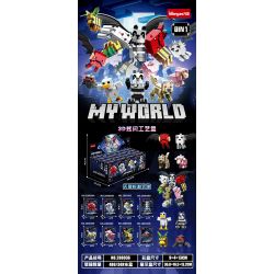 WANGAO 288036 MINECRAFT 8 KẾT HỢP bộ đồ chơi xếp lắp ráp ghép mô hình Game Xây Dựng