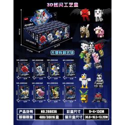 WANGAO 288036 MINECRAFT 8 KẾT HỢP bộ đồ chơi xếp lắp ráp ghép mô hình Game Xây Dựng