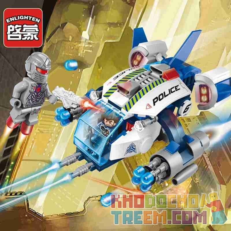 Enlighten 1606 Qman 1606 non  PHI THUYỀN CẢNH SÁT bộ đồ chơi xếp lắp ráp ghép mô hình Space Adventure SPACE ADVENTURE ROBOCOP'S RENEGADE Thám Hiểm Không Gian 213 khối