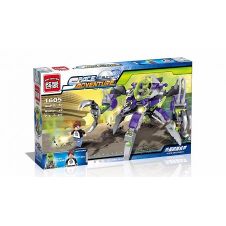 Enlighten 1605 Qman 1605 non  NGƯỜI NGOÀI HÀNH TINH BẮT DÂN THƯỜNG bộ đồ chơi xếp lắp ráp ghép mô hình Space Adventure SPACE ADVENTURE ALIEN GRAB MECH Thám Hiểm Không Gian 227 khối