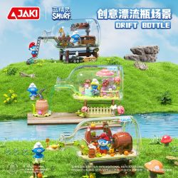 JAKI HK322 SMURFS NHÀ UỐNG TRÁI CÂY RỪNG bộ đồ chơi xếp lắp ráp ghép mô hình Movie & Game SMURF FOREST FRUIT DRINK HOUSE Phim Và Trò Chơi