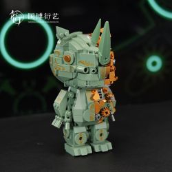 NATIONAL MUSEUM OF CHINA EK032 GUOBO YANYI RHINO ZUN BRONZE MECHA bộ đồ chơi xếp lắp ráp ghép mô hình