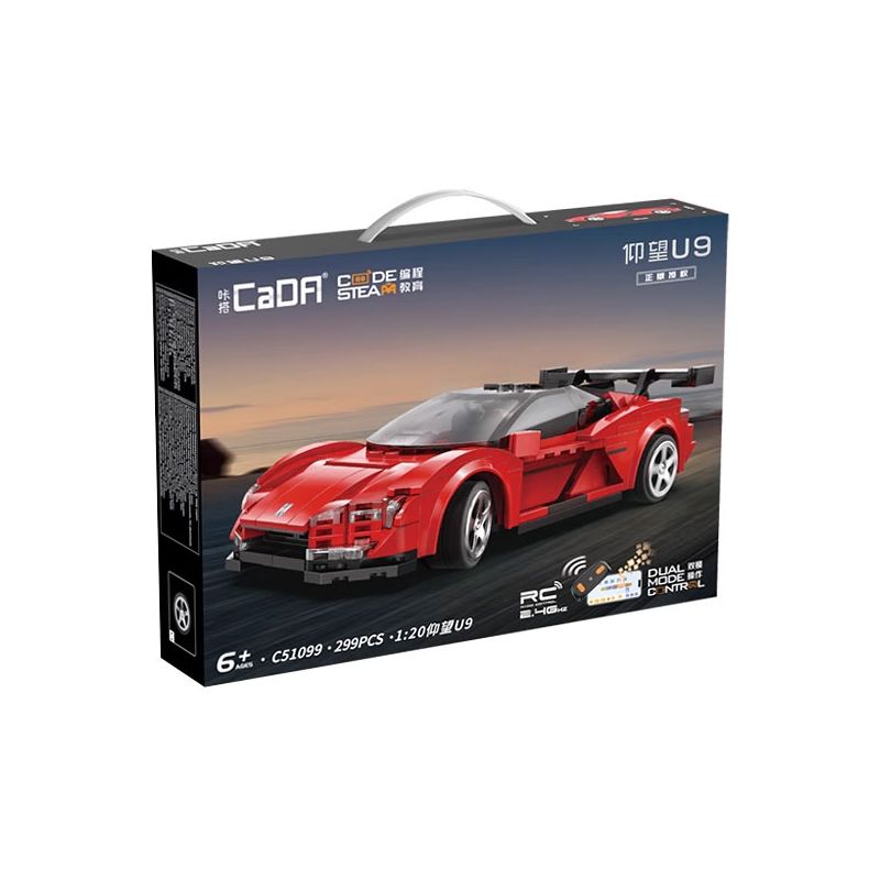 CADA DOUBLEE C51099 51099 TÌM KIẾM U9 BỘ SƯU TẬP MODEL SUPERCAR 1:20 tỷ lệ 1:20 bộ đồ chơi xếp lắp ráp ghép mô hình Creator Sáng Tạo 299 khối