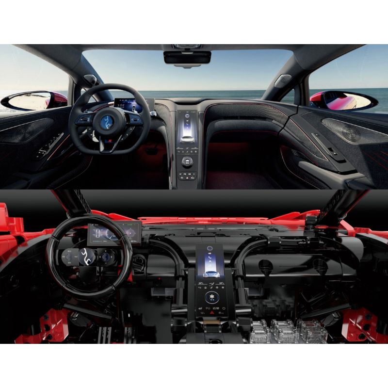 CADA DOUBLEE C64011 64011 NHÌN LÊN BỘ SƯU TẬP U9 CỦA SUPERCAR MODEL 1 8 tỷ lệ 1:8 bộ đồ chơi xếp lắp ráp ghép mô hình Technic Kỹ Thuật Công Nghệ Cao Mô Hình Phương Tiện 3671 khối