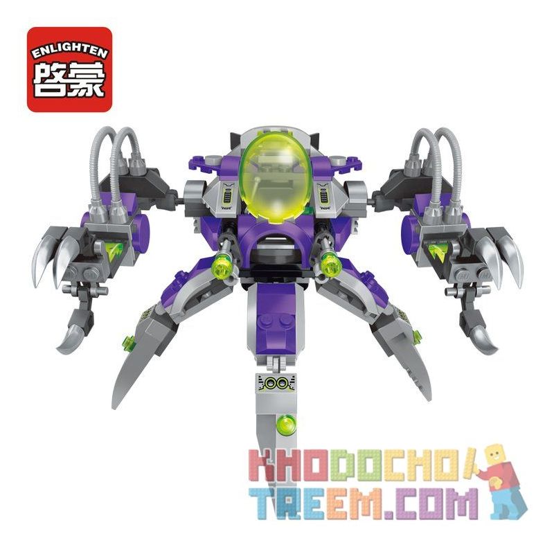 Enlighten 1605 Qman 1605 non  NGƯỜI NGOÀI HÀNH TINH BẮT DÂN THƯỜNG bộ đồ chơi xếp lắp ráp ghép mô hình Space Adventure SPACE ADVENTURE ALIEN GRAB MECH Thám Hiểm Không Gian 227 khối