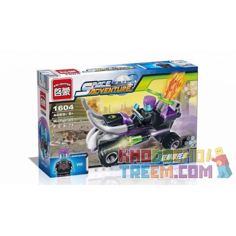 Enlighten 1604 1601 1602 1603 Qman 1604 1601 1602 1603 non  MÔ TÔ 4 BÁNH bộ đồ chơi xếp lắp ráp ghép mô hình Space Adventure Thám Hiểm Không Gian 261 khối