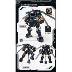 SLUBAN M38-B1583 B1583 1583 M38B1583 38-B1583 ÁO GIÁP MẠNH MẼ HỖ TRỢ VŨ TRANG MECHA WZ-10 CÓ NGƯỜI LÁI bộ đồ chơi xếp lắp ráp ghép mô hình 545 khối