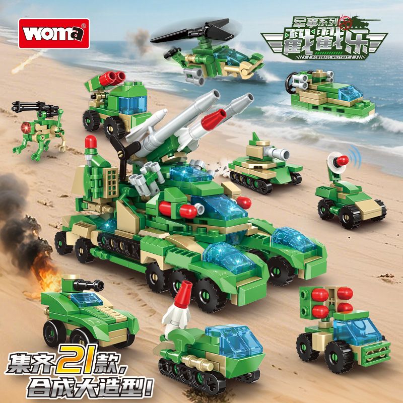 WOMA C1034 1034 POKE VUI VẺ bộ đồ chơi xếp lắp ráp ghép mô hình Military Army Quân Sự Bộ Đội 495 khối