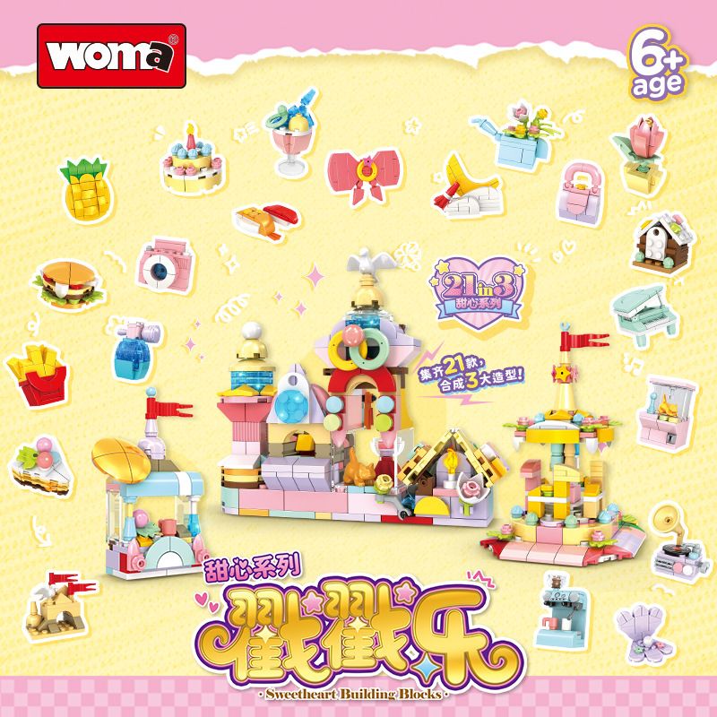 WOMA C1036 1036 NGƯỜI YÊU CHỌC bộ đồ chơi xếp lắp ráp ghép mô hình Creator Sáng Tạo 561 khối
