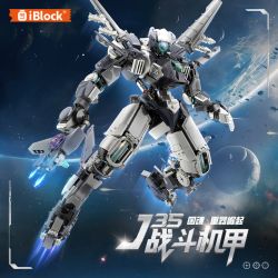 IBLOCK IB1203 1203 ÁO GIÁP J35 bộ đồ chơi xếp lắp ráp ghép mô hình J35 AIRCRAFT MECHA