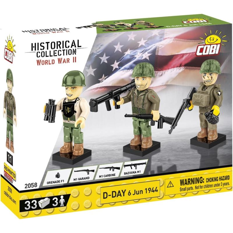 COBI 2058 THẾ CHIẾN II D FIZZ NHẬT BẢN bộ đồ chơi xếp lắp ráp ghép mô hình Military Army D-DAY JUNE 6 1944 Quân Sự Bộ Đội 33 khối