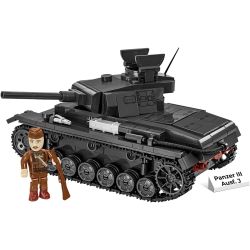 COBI 2289 XE TĂNG SỐ 3 tỷ lệ 1:35 bộ đồ chơi xếp lắp ráp ghép mô hình Military Army PANZER III AUSF. J TANK Quân Sự Bộ Đội 590 khối