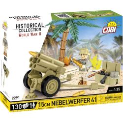COBI 2291 NEBELWERFER 41 PHÁO TÊN LỬA NHIỀU THÙNG tỷ lệ 1:35 bộ đồ chơi xếp lắp ráp ghép mô hình Military Army 15CM NEBELWERFER 41 Quân Sự Bộ Đội 130 khối