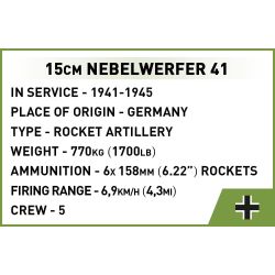 COBI 2291 NEBELWERFER 41 PHÁO TÊN LỬA NHIỀU THÙNG tỷ lệ 1:35 bộ đồ chơi xếp lắp ráp ghép mô hình Military Army 15CM NEBELWERFER 41 Quân Sự Bộ Đội 130 khối