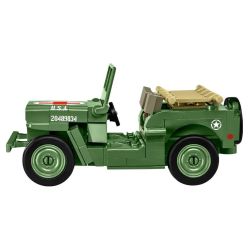 COBI 2296 XE JEEP WILLIS ĐỊA HÌNH tỷ lệ 1:35 bộ đồ chơi xếp lắp ráp ghép mô hình Military Army JEEP WILLYS MB VEHICLE Quân Sự Bộ Đội 132 khối