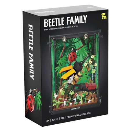 TAKUGI T3010 3010 HỘP SINH THÁI GIA ĐÌNH BEETLE bộ đồ chơi xếp lắp ráp ghép mô hình Arts & Crafts BEETLE FAMILY ECOLOGICAL BOX