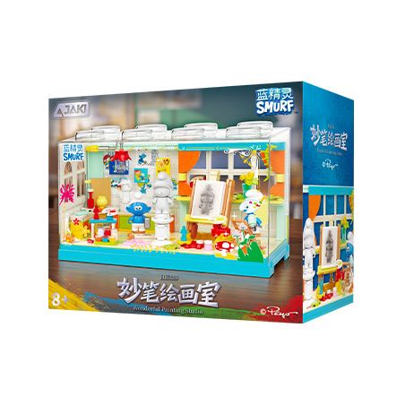JAKI HK320 SMURFS PHÒNG VẼ TRANH TUYỆT VỜI bộ đồ chơi xếp lắp ráp ghép mô hình Movie & Game Phim Và Trò Chơi