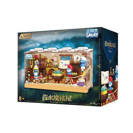 JAKI HK321 SMURFS NGÔI NHÀ MA THUẬT POTION bộ đồ chơi xếp lắp ráp ghép mô hình Movie & Game Phim Và Trò Chơi